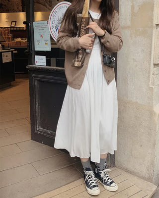 Loose-fit round cardigan