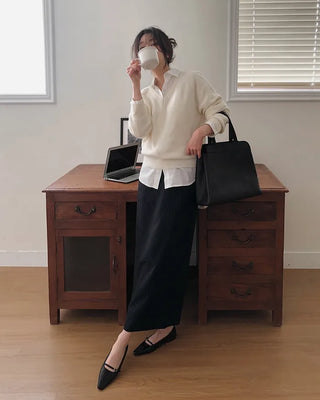 Classic striped border skirt