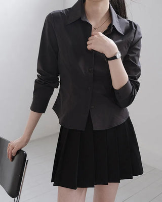 (basic/cropped) Striped shirt - 3 colors