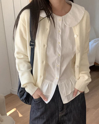Ribbon collar blouse