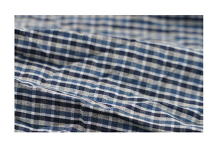[MASONPRINCE] Cotton Wrinkled Plaid Pants