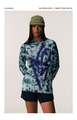 [CONP] Graffiti Logo Tie-Dye Long Sleeve Tee