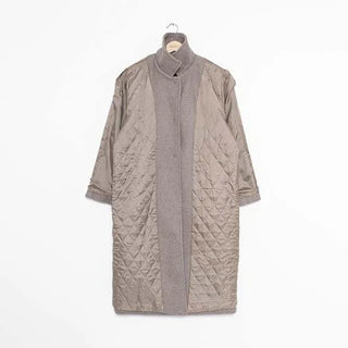 High-neck long coat