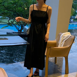 String sleeveless camisole long dress