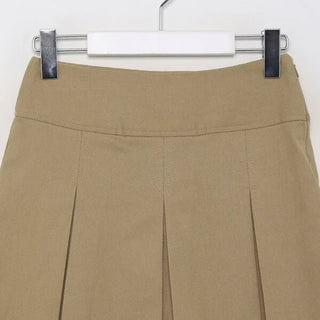 Cotton pleated mini skirt