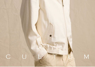 [CULTUM] Lyocell Denim Harrington Jacket