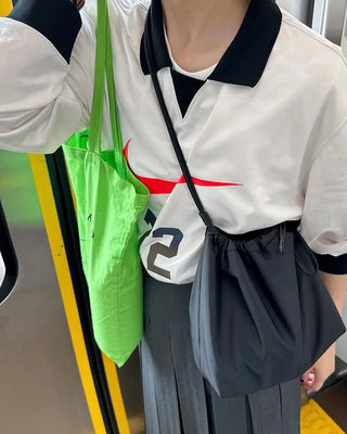[8th Re-release] (ORIGINAL) Medium Drawstring Shoulder Bag (black)