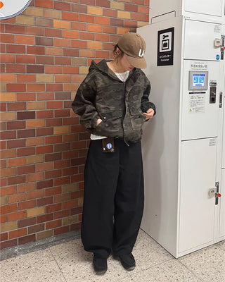 (Unisex) Studded Belt Wide Pants