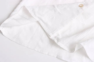 Draped short-sleeved shirt