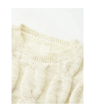 (3 colors) Oversized Cable Round Knit