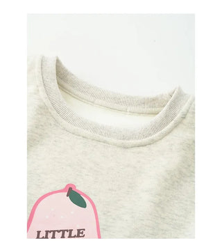 Lettering print round neck sweatshirt