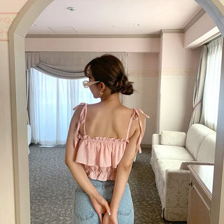 Frill Ribbon Camisole Top