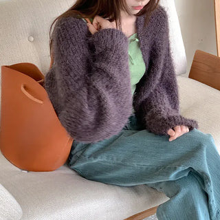 Long-sleeved bolero cardigan