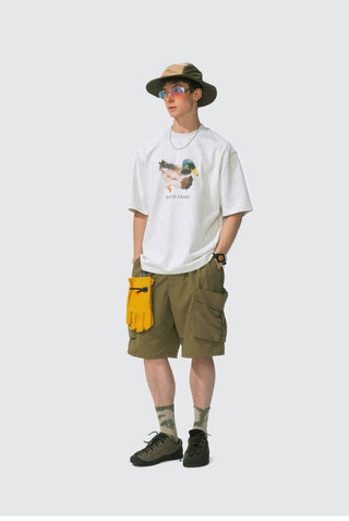 [Monterest] Ink Print Relaxed Fit Crewneck T-Shirt