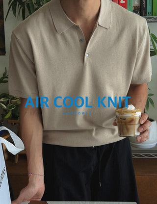 Insta Collared Short Sleeve Knit (17 colors, M~XL)