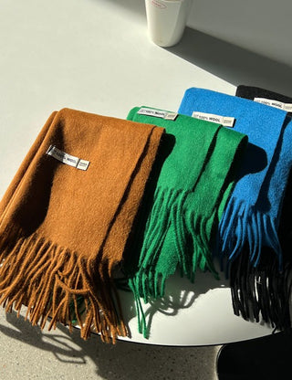 Slim 100% Wool Muffler (4 colors)