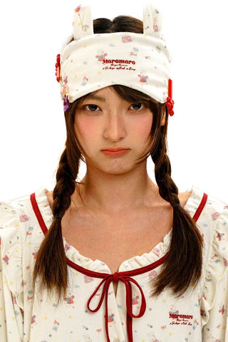 [Moromoro2] Rabbit Print Suede Pajama Gift  Set