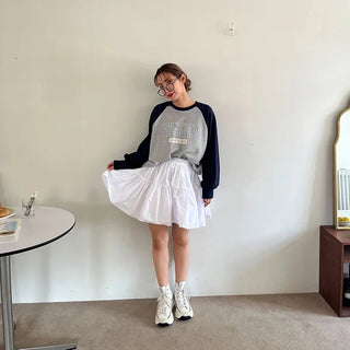 Colored Sleeveless Lettering Sweatshirt
