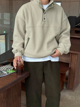 Steady Fleece-Lined Corduroy Wide Pants
