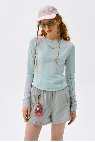 [Monterest] 5A Antibacterial Color Block Long Sleeve Tee