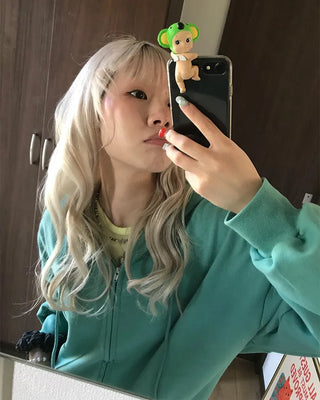 Oversized Basic Zip Hoodie