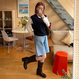 Denim shorts