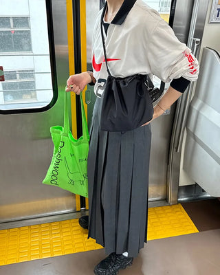 [8th Re-release] (ORIGINAL) Medium Drawstring Shoulder Bag (black)