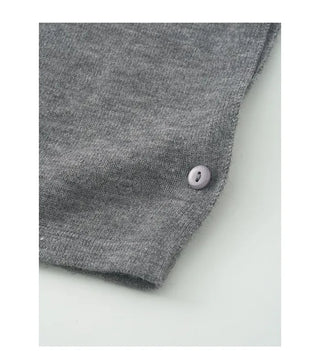 Side-button turtleneck knit vest