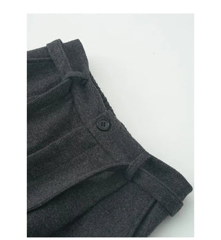 Wide-leg pants with drawstring waist