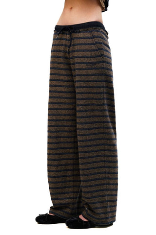 [Moromoro2] Tencel Linen Striped  Sweatshirt/Pants