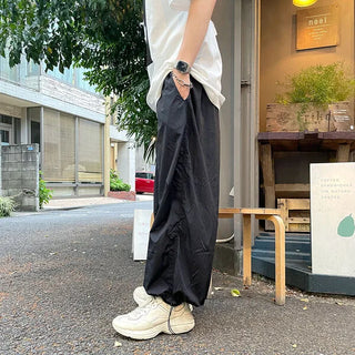 Nylon wide string pants