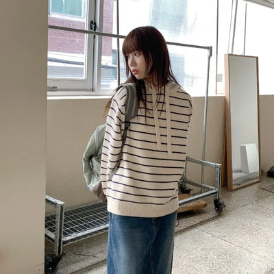 Striped Hooded Knit