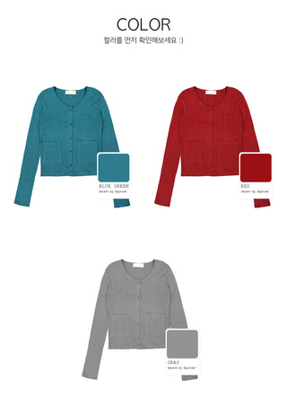 Perforated Cotton Cardigan