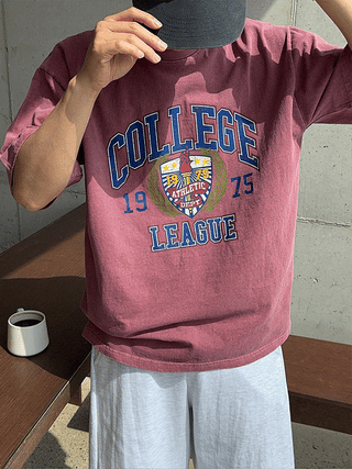 College Heavy Pigment 1/2 T-shirt