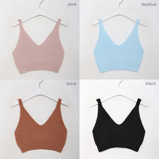 Knit cropped bustier