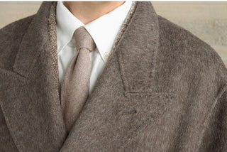 [CULTUM] Wool Blend Double-Breasted Long Coat