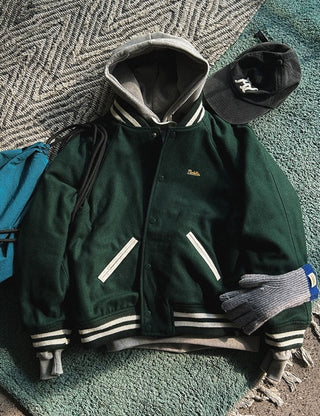 Manhattan Wool Varsity Padded Jumper (2 colors, M~L)