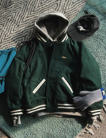 Manhattan Wool Varsity Padded Jumper (2 colors, M~L)