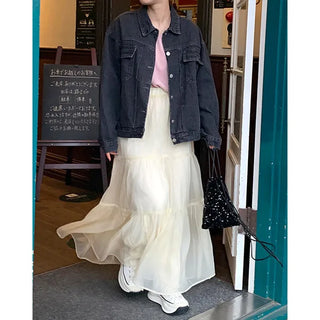 Oversized denim jacket