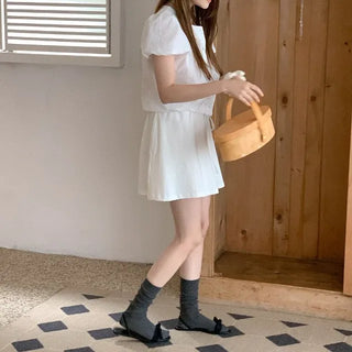 Flared mini skirt