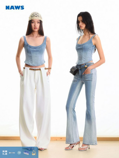 [NOTAWEAR] Denim Fishtail Sleeveless top