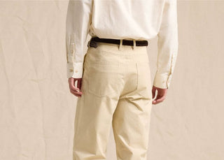 [CULTUM] Washed Cotton High Waist Deck Pants
