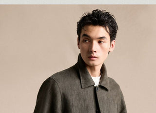 [CULTUM] Linen Blend Shirt Collar Jacket