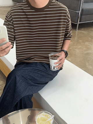Matière Silket Stripe 1/2 T-shirt