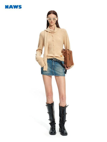[NOTAWEAR] Ross Knit Cardigan with Scarf