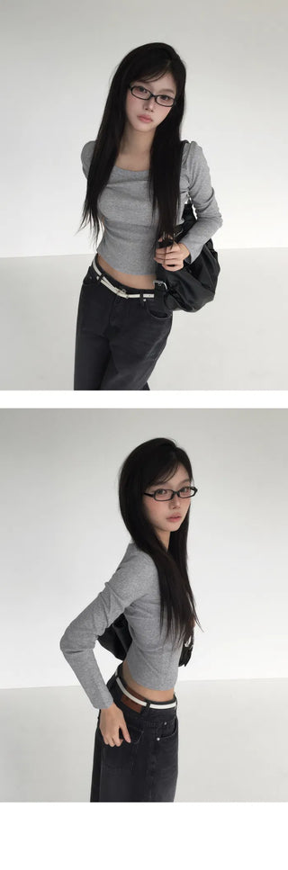 Select sleeve size/neckline MOMU BASIC long-sleeved T-shirt - 4 colors