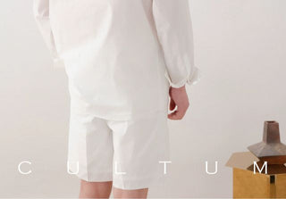 [CULTUM] Cotton Stand Collar Shirt/Shorts