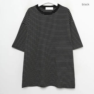 Striped round short-sleeved T-shirt