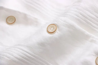 Draped short-sleeved shirt