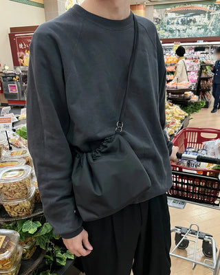 [8th Re-release] (ORIGINAL) Medium Drawstring Shoulder Bag (black)